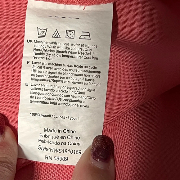 H Halston Womens Off Shoulder Peachy Top Size M, 100% Lyocell - Picture 7 of 8